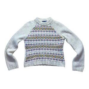 Ireland's Eye Wool Silk Fair Isle Sweater Women's M Multicolor Wool/Silk, Size S